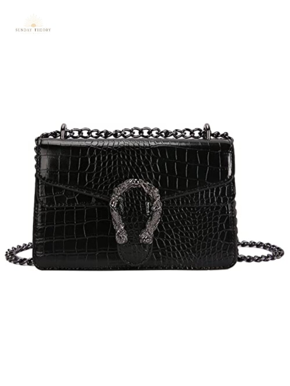 PU Leather Crossbody Bag Chain Strap Satchel Women's Shoulder Handbag